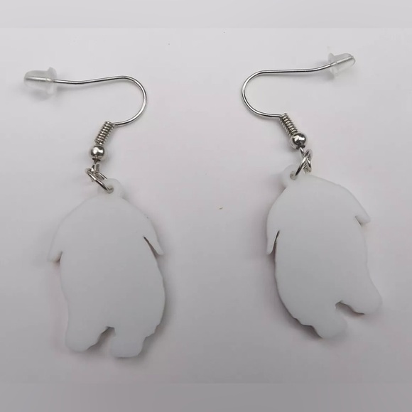 Bunny Rabbit Themed - Fun Party Costume Design Animal Print - Hook Earrings - Picture 2 of 4